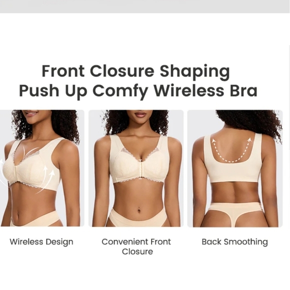 Shecurve New Women's Front Closure '5D' Shaping Wireless Bra Pink 7XL - Picture 9 of 9